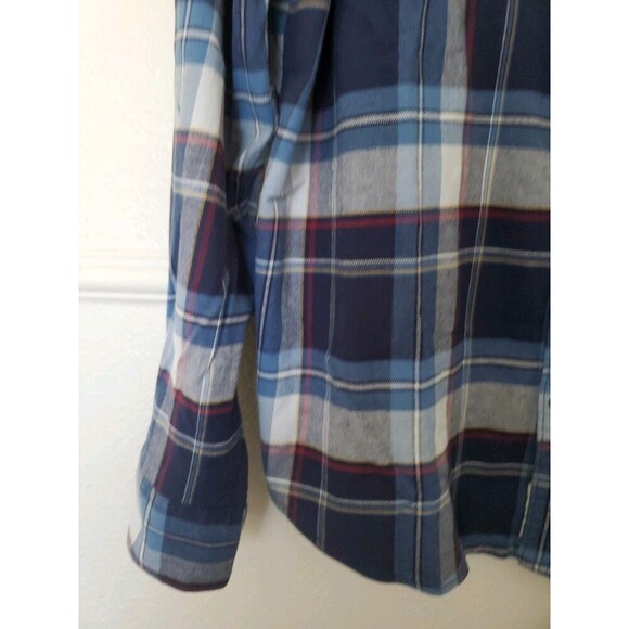 Lucky Brand Saturday Stretch Long Sleeve Western Shirt Mens XL Pearl Snap Button - Picture 4 of 16